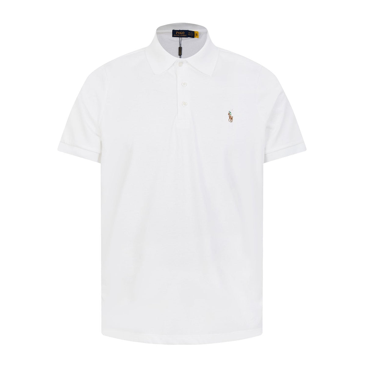 Test2-Ralph Lauren Three-Button Short-Sleeve Polo Shirt — front